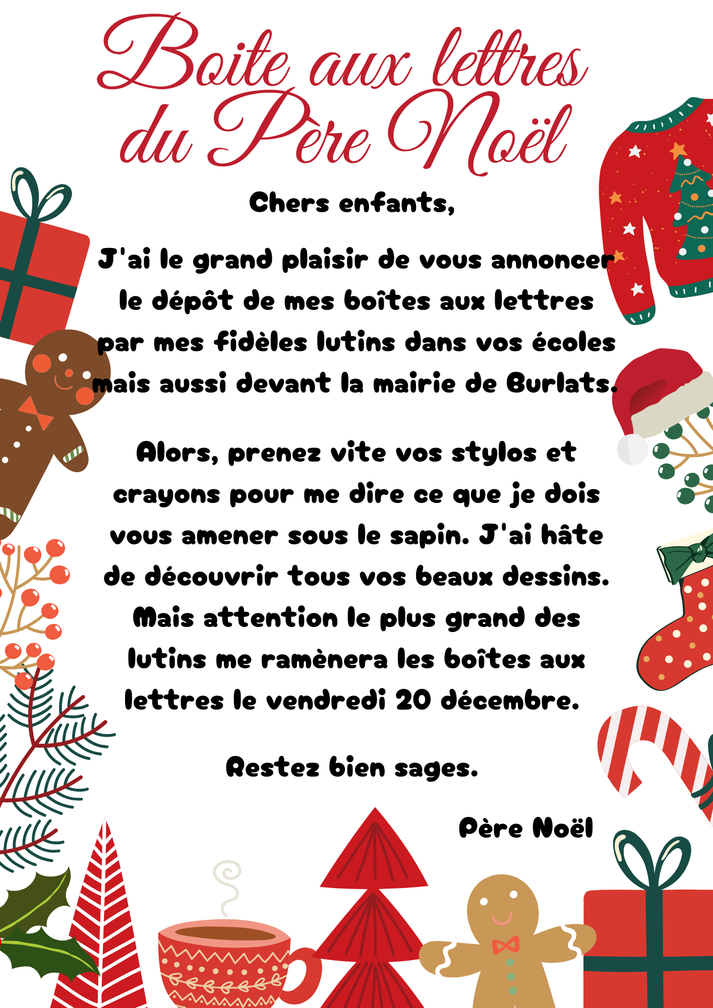 boites aux lettres pere noël 2024